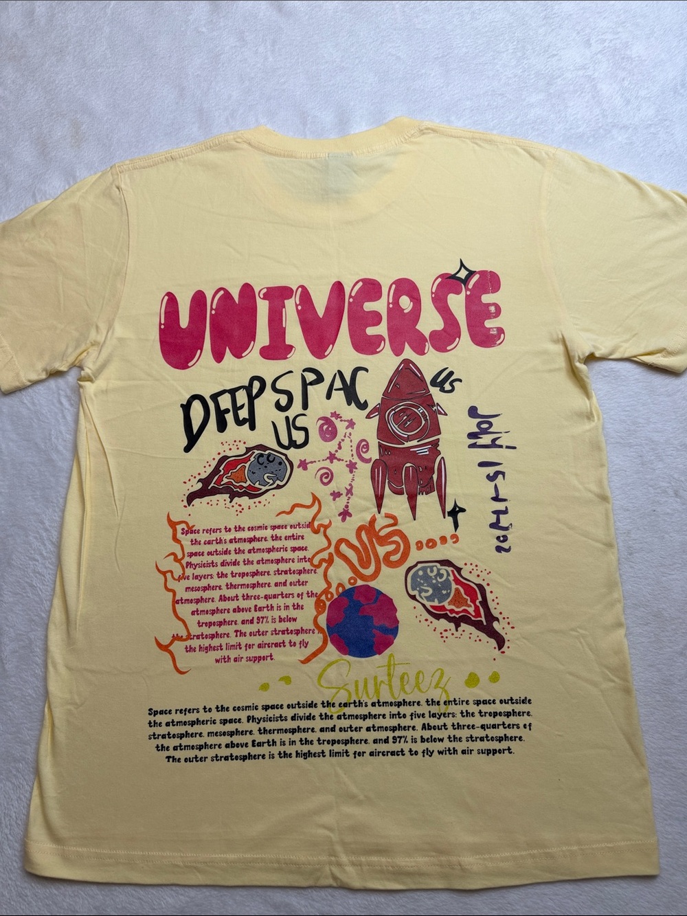 Universe Deep Space Graphic Short-Sleeve Tee - Yellow
